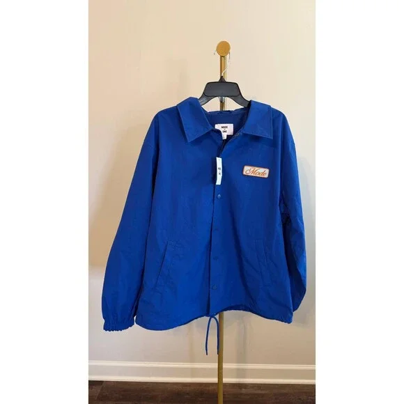 Mode of One Men’s Nylon Ripstop Coaches Jacket Blue S NWT - Picture 8 of 9